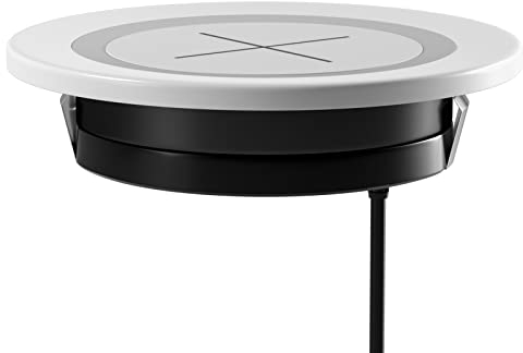 Desk Wireless Charger,JE Fast Wireless iphone Charging Mat Compatible with iPhone 14/14 Plus/14 Pro/14 Pro Max/13 Pro Max/13/13 Mini/SE 2022, Samsung, Airpods(White))…