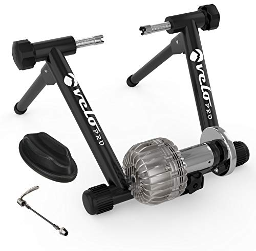 Velo Pro Flüssigkeit Turbo Trainer – Ruhig Magnetisch Innen Cycle Turnschuhe Ständer mit Glatt Echt Straße Griff für Mountain & Rennrad Arten - 700c, 26 - 29 Räder