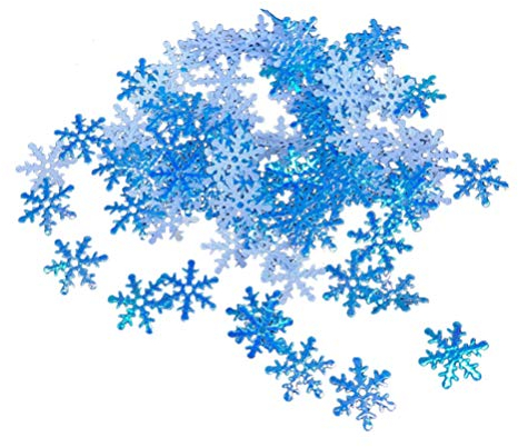 1 Satz 1200 Stück Schneeflocke Konfetti Weihnachten Weiß Blau Winter Konfetti Schnee Schneeflocken Kuchen Tisch e Dekorationen (2 cm 300 + 1 5 cm 300