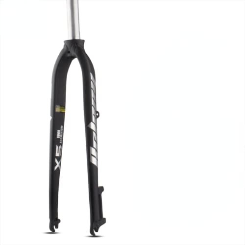 X5X6 Fahrradgabel, starr, 66/27,5/73,7 cm, Scheibenbremse, Berggabel, gerade, 28,6 mm, matt, leicht, MTB-Fahrradgabel (X5 schwarz)