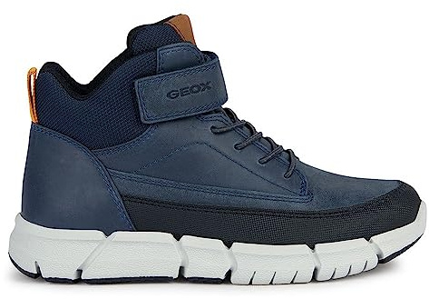 Geox Garçon J Flexyper Boy Bateau cheville, Navy, 38 EU