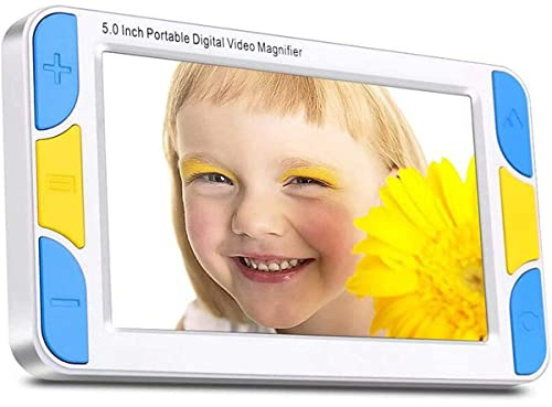 TAHALI Videoingranditore Digitale Portatile Lente di Ingrandimento per Ipovedenti da 5.0 Pollici, Ausilio Visivo per Lettura con Diverse modalità Colore