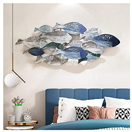 OLOTU Wanddeko Metall-Wanddekoration, 3D-Stereo-Innenwandskulptur, zeitgenössische hängende Kunstornamente für Zuhause, Wohnzimmer, Nicht leicht zu rosten Geschenke