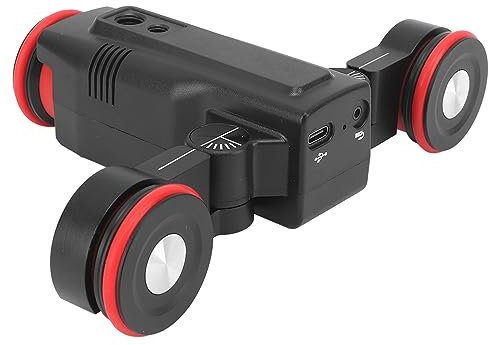 Caméra Motorisée Vidéo Auto Dolly avec Rotule, Voiture de Chariot à Glissière de Rail de Voie électrique avec Contrôle APP, Réglage Fin pour Les Smartphones de Caméscope