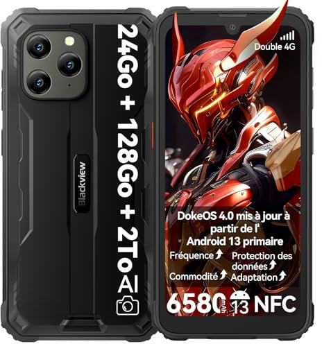 Blackview BV5300Plus Rugged Smartphone 2025, 24GB+128GB/1TB Espandibile/Octa-core, Telefono Indistruttibile Cellulare Robusto, 6580mAh, 6.1 HD+ 13MP+5MP, NFC/Face ID/OTG/GPS/Dual SIM 4G/IP68/IP69K