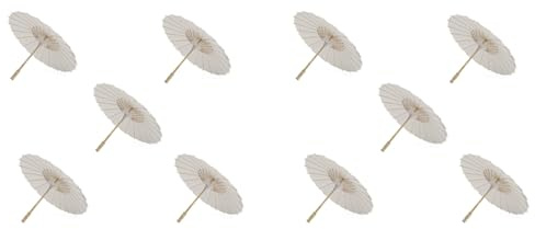 BLASHRD 10 Stück Papier-Sonnenschirm, 60 cm, Strandschirm, DIY-, Fotografie-Requisiten für Babyparty, Hochzeit