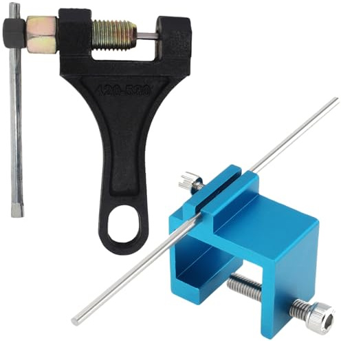 Windance Chain Link Breaker Chain Quick Adjusting Alignment Sprocket Accurate Positioning Tool CNC Aluminum Alloy Chain Repair Tool Kit for Motorcycle ATV Scooter Snowmobile Dirt Bike Bicycle