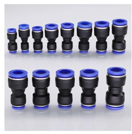 1pc Variable Diameter Through Hose Adapter Slip lock Quick Insert Release Connectors Pneumatic Tube Fittings Garden Irrigation Pipe(16mm to 12mm-1PCS)