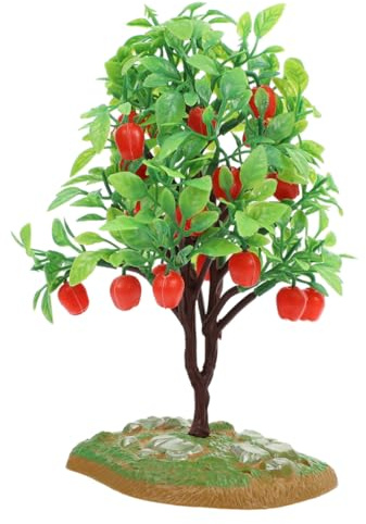 ERINGOGO Modellbau Miniatur Apfelbaum Künstlicher Obstbaum aus Kunststoff Kleiner Simulationsbaum für Architekturmodelle und Vielseitige Dekoration in Miniaturlandschaften