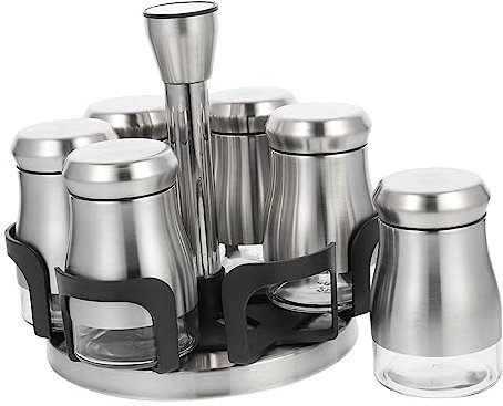 TOPBATHY Elegante Kit di 6 Pezzi per Pepare Dispenser per Barattoli di Spezie Supporto per Una Cucina Gustosa