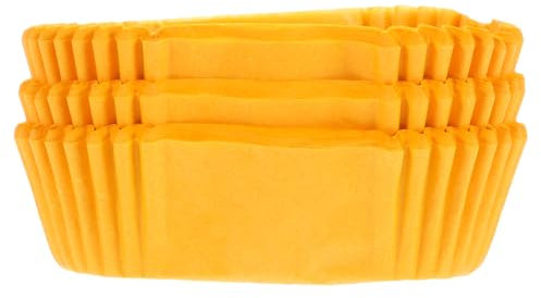 HOLIDYOYO Pirottini Di Carta Ovali Per Torte Resistenti Al Grasso, Pirottini Ovali Per Muffin in Carta Alimentare, Multiuso Per Panetterie e Food Truck, Confezione Da 1000 Pezzi Gialli