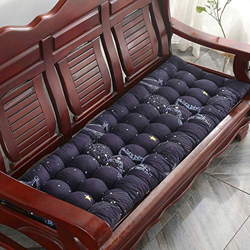 Generisch Sitzkissen Dickes Liegestuhlkissen, tragbare Sitzmatratze für Terrassenstühle, Entspannungskissen für Sofabank, blau, 55 x 163 cm, nur Kissen, bequemes und langlebiges Gartenmöbelzubehör