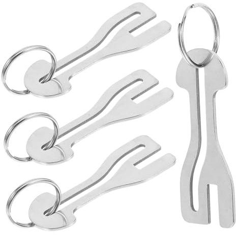 AUTSUPPL 4pcs Trolley Tokens for Supermarket Carts Removable Shopping Trolley Keyring Token Holder Coin Keyring