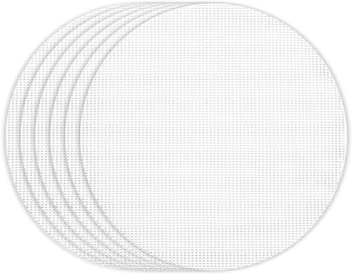 Bamboo Steamer Silicone Liners 12-Inch 6Pcs, BPA Free, Reusable & Non Stick for Food Steamer, Air Fryer, Steaming Dumpling Dim Sum Vegetable, Round Mesh Parchment Baking Sheet Paper