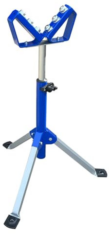 Adjustable Roller Support Stand with Ball Bearing Rollers for Miter Saw Extension Heavy Duty Woodworking Conveyor Feed Stand Height Adjustable (70cm to 110cm)