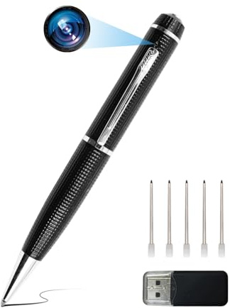 sakalaka Pen Body Camera Bodycam Video Recorder for Home Office Class | HD 1080P Loop Recording