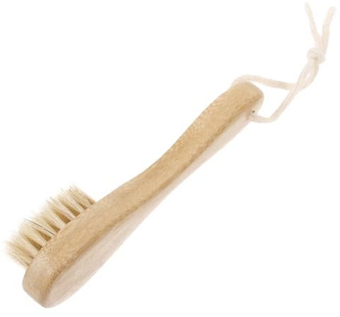Healvian Spazzola la Pulizia del Viso Setole di Cinghiale, Esfoliante Manuale per Pelle Delicata, Massaggio Viso e Rimozione Trucco Profonda per Uso Quotidiano