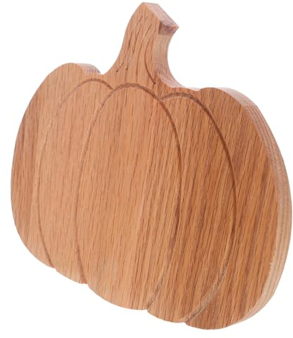 COLLBATH Tablero de Corte de Calabaza Pequeño de Madera de Roble para Cocina Tabla para Queso y Embutidos para Servir Carne Pan y Verduras Hogar