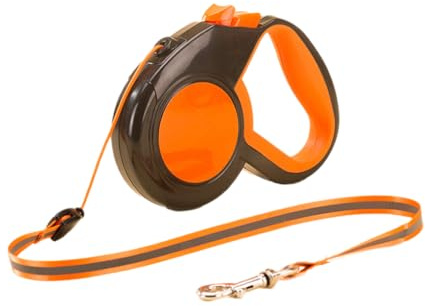 KIXZSAZ Ausziehbare Hundeleine, stilvoll, Für funktional und ergonomisch, automatisch ausziehbare Hundeleine, Orange 8cm