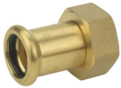 Giunto girevole a pressione in ottone, 22 mm x 3/4, raccordo per acqua C x FI