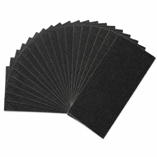 21Pcs 60-220 Grit Wet Dry Sandpaper Sheets 9.05x3.66 Inches | Multi-purpose fine sanding pack, fits wood, walls, glass, plastic & car surfaces, dual wet dry use for smooth polishing