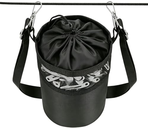 Snugcore Peg Bag with Shoulder Strap for Washing Line, Heavy Duty Waterproof Clothes Peg Storage Bag Oxford Fabric, Large Hanging Pouch with Adjustable Strap for Indoor Outdoor Laundry