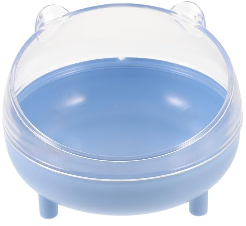 Happyyami Baño de Arena para Hámster Pequeño Portátil y Desmontable | Plástico, Tapa Transparente Semicerrada, para Hogar o Viaje Exterior, Diseño Fino y Seguro Color Aleatorio