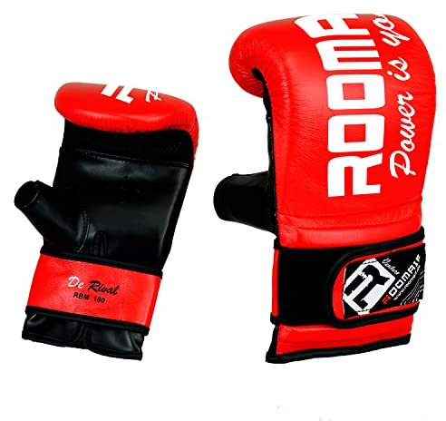 ROOMAIF Sandsack Handschuhe Boxsack Handschuhe Punching Bag Mitts Gerätehandschuhe Mitts Gloves Sandsäcke & Punchingbälle DE (rot schwarz, XL)