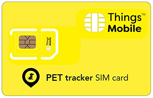 Carte SIM pour Tracker/Traceur GPS d'animal DE Compagnie -Things Mobile - avec Couverture Mondiale et réseau Multi-opérateur GSM/2G/3G/4G, sans coûts Fixes. 10€ de crédit Inclus