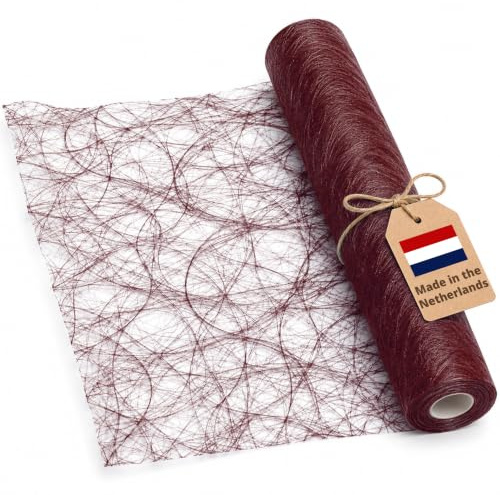 Sizocloud® Deco Netz Tischläufer Tischband Dekoration Deko Weinrot 30 cm x 25 Meter