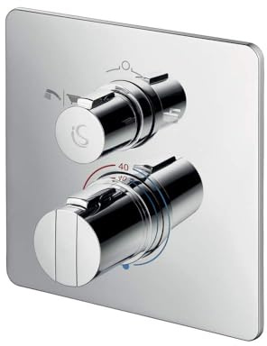 Ideal Standard A5880AA Concept Easybox Built-in Shower Mixer with Diverter - Square Faceplate, Chrome