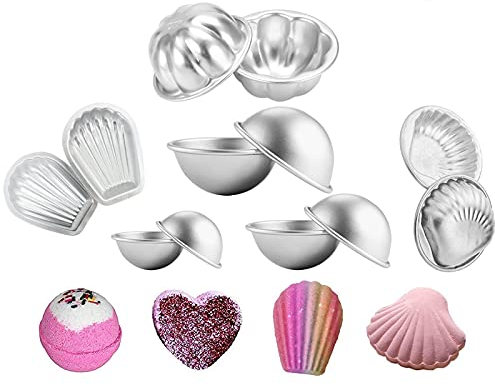 Bath Bomb Mold Bade Form DIY Kit Seife Form Metall Badebombe Form Set Formen in Form von Bällen Badebomben Presse für Schokolade Cupcake Muffins Seife (12 Stück)