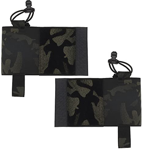 Cummerbund Side 5.56 Mag Holder Radio Pouch with Hook and Loop Tactical Magazine Expander Wing Holster for Chest Rig Vest 2pcs BCP