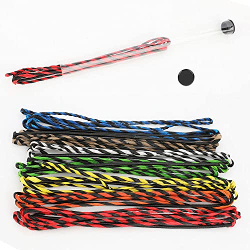 SHARROW Bogenschießen Ersatz Bogensehne 55 57 Zoll 16 Stränge Flämisch Doppelt Gedreht Bogenschnur für Recurve Bogen Langbogen (Schwarz&Rot, 55 Zoll)