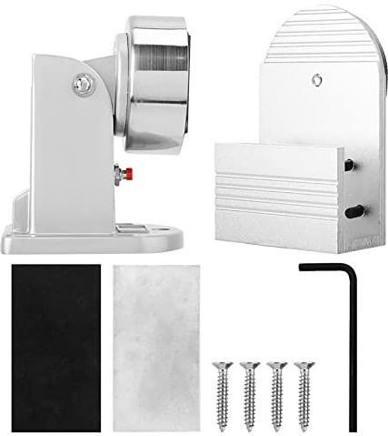 Tomotato Butées de Porte Magnétiques, Porte en Verre sans Cadre Ventouse de Porte électromagnétique au Sol/Ventouse de Porte Murale, DC 12V/24V