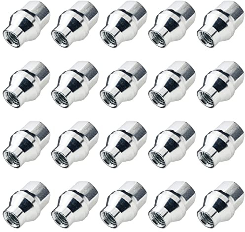 20 x hjulmuttrar med axel 6 mm skaftmutter M12 x 1,5 SW19 hjulmontering
