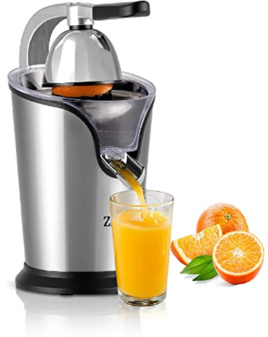 Spremiagrumi elettrico | 2 capsule | motore Longlife | 500 Watt | filtro in acciaio inox | acciaio inossidabile | spremiagrumi elettrico | spremiagrumi | startstop automatico