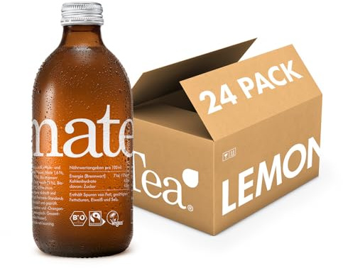 Charitea - Mate - Fairer Eistee mit besten Bio Zutaten - Leckeres Erfrischungsgetränk in Glas Flasche - Biologisch angebauter Tee (24 x 330ml)
