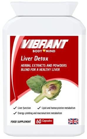Liver Detox Supplement 90 Capsules with Choline, Artichoke, Burdock | Natural Liver Care | Liver Support Tablets