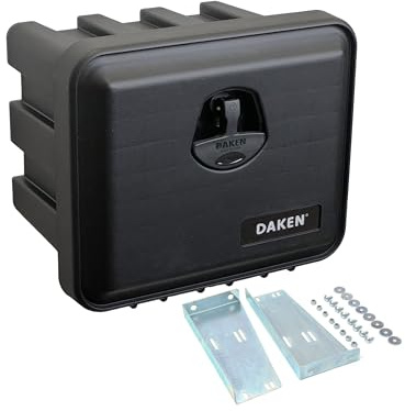 Daken J021 Werkzeugkasten mit Horizontaler Halter HH411 | Unterflurbox, 400 x 350 x 300 mm, ca. 21 Liter, Stauboxen für LKW
