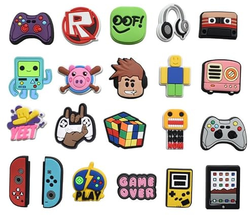 RAROUYI Schuh Anstecker, 21 Stücke Schuhanstecker Schuh Charms Schuhschmuck Schuhanhänger Pin Shoe Charms, Cartoon -Schuhe Dekoration, Mädchen, Jungen, Kinder, Frauen, Erwachsene