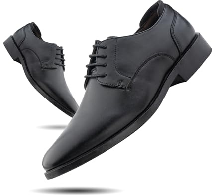 Hitmars Oxford Shoes Men Office Wedding Formal Shoes Lace Up Dress Brogue Derby Business Black-3 Size 11