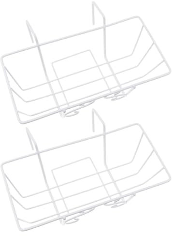 Gogogmee Portavasi Da Balcone in Ferro Battuto Bianco 2 Pezzi Ganci Quadrati, Supporto Per Piante Da Esterno e Fioriere Da Appendere Per Ringhiera e Giardinaggio Su Balcone, Patio e Terrazza