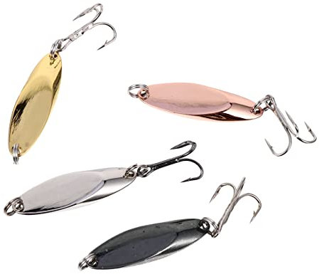 Anneome 4pezzi Esche Da Pesca Metallo Per Bass Lure Per Colori Vivaci e Design Attrezzatura Da Pesca Leggera e Pratica