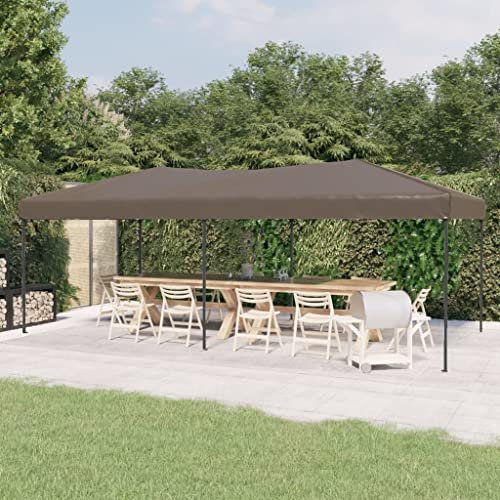 ZEYUAN Partyzelt Faltbar, Pavillon, Party Zelt, Bierzelt, Faltpavillon, Gartenzelt, Lackierzelt, Zelt Garage, Zeltgarage, Taupe 3x6 m