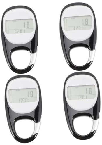Anneome Lot De 4 Podomètres Portables en Abs Compteur De pour l'escalade Et La Randonnée Design Simple