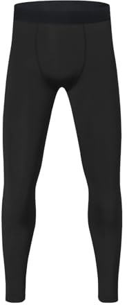 HovSiyla Youth Boys' Compression Pants Quick Dry Athletic Base Layer Warm Sports Tights Leggings Black Small