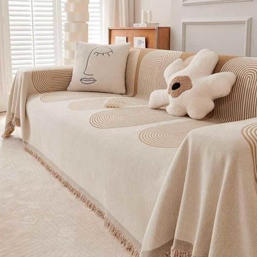 Racib Sofadecke rutschfest, Sofa Überwurfdecke XXL L Form, Sofaüberwurf Decke Ecksofa, Couch Überwurf Sofaüberwürfe U Form, Couchdecke Überwurf,#97-180×320cm