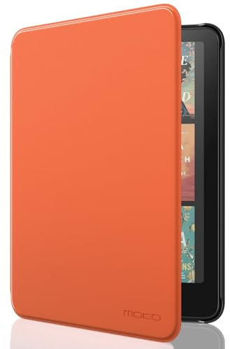 MoKo Hülle für 7 Kindle Paperwhite 12. Gen& Colorsoft, Orange | Leichte Schutzhülle，Auto Aktiv-/Ruhemodus, wasserdichte Schutzhülle,für Kindle Paperwhite 12.Gen& Kindle Colorsoft 1st 2024