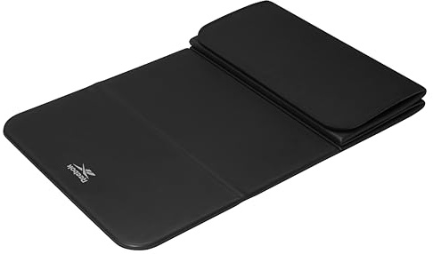 Reebok Stapelbar fitnessmatta, 183 cm x 61 cm (svart), 12 mm vikbar yogamatta för golvövningar och stretchning, EVA-skum med bekvämt grepp, 6 paneldesign, för hemmagym träning